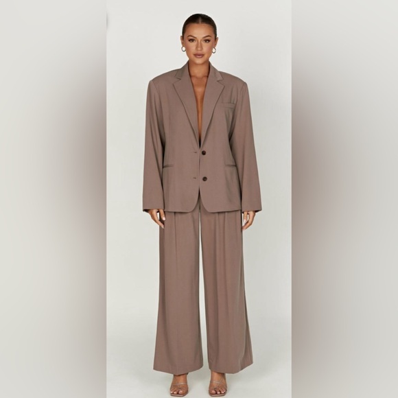 MESHKI - NWT - Size M - Jemima Wide Leg Pants - color « Coco » - Picture 4 of 6